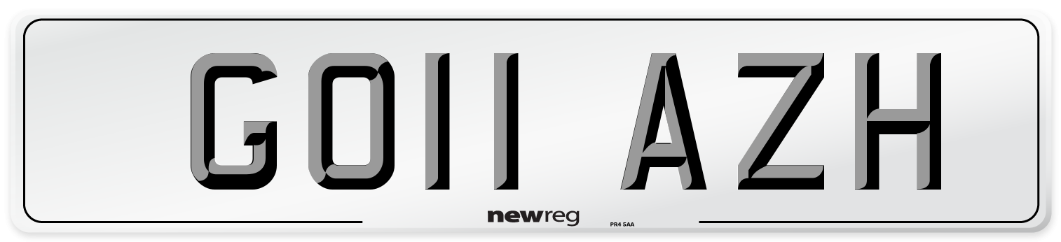 GO11 AZH Number Plate from New Reg
